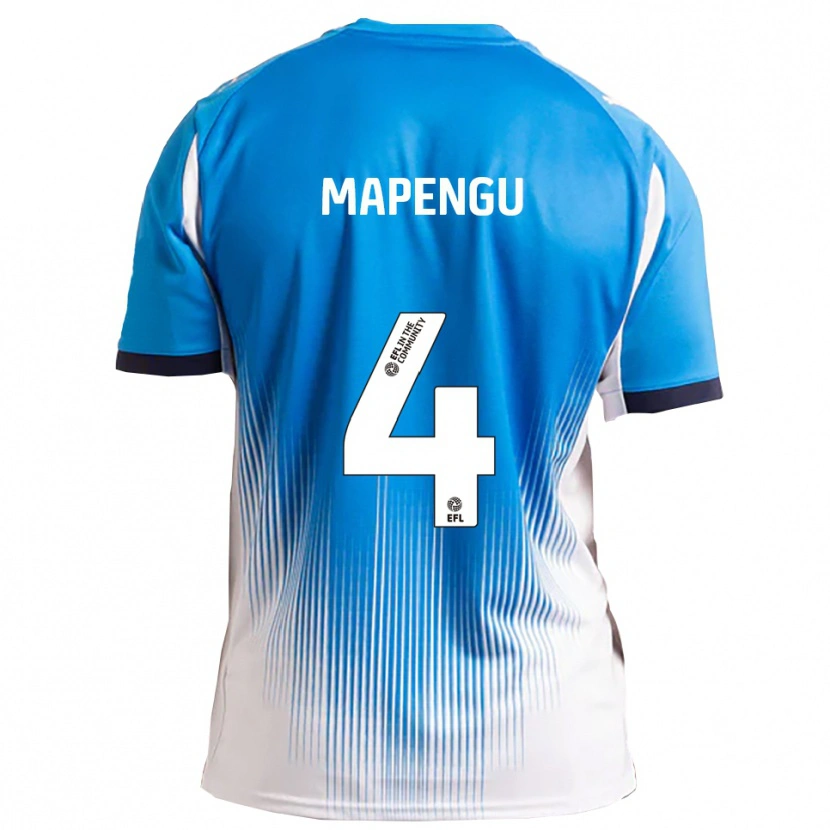 Danxen Homme Maillot Nathaniel Mapengu #4 Bleu Blanc Tenues Domicile 2025/26 T-Shirt