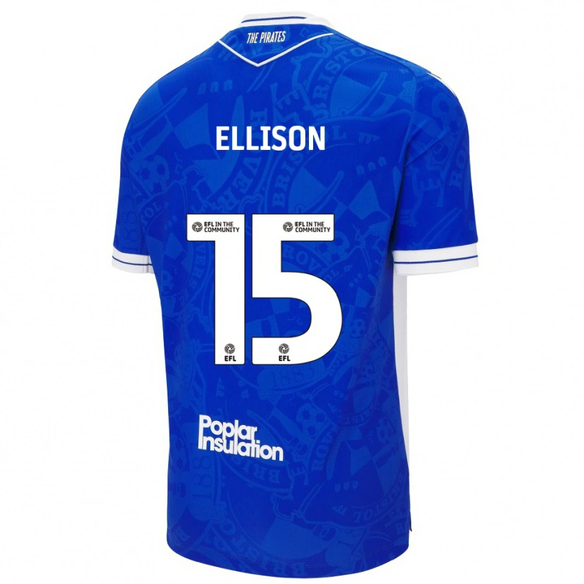 Danxen Homme Maillot Dan Ellison #15 Bleu Blanc Tenues Domicile 2025/26 T-Shirt