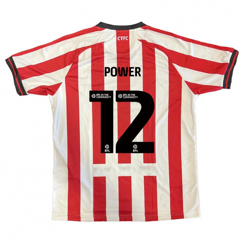 Danxen Homme Maillot Darragh Power #12 Rouge Blanc Noir Tenues Domicile 2025/26 T-Shirt
