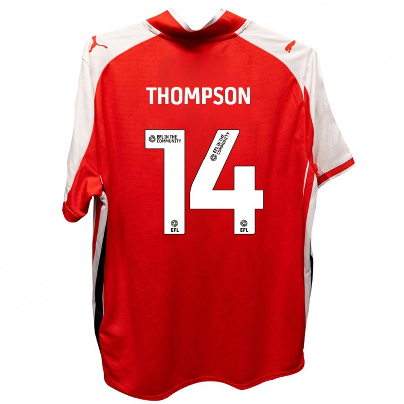 Danxen Homme Maillot Leo Thompson #14 Rouge Blanc Tenues Domicile 2025/26 T-Shirt