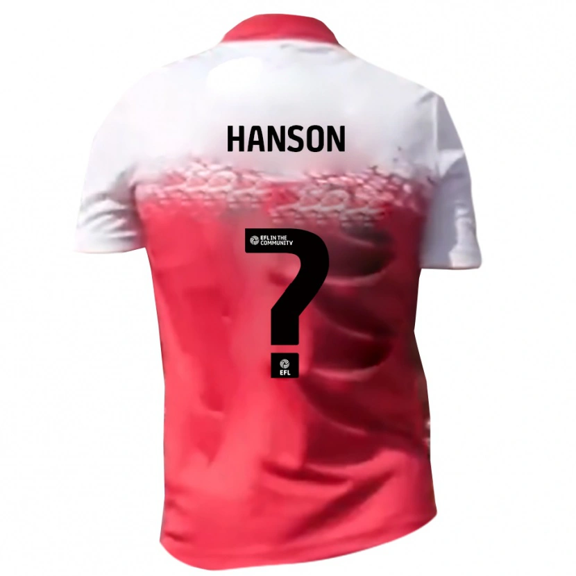 Danxen Homme Maillot Jacob Hanson #0 Blanc Rouge Tenues Domicile 2025/26 T-Shirt