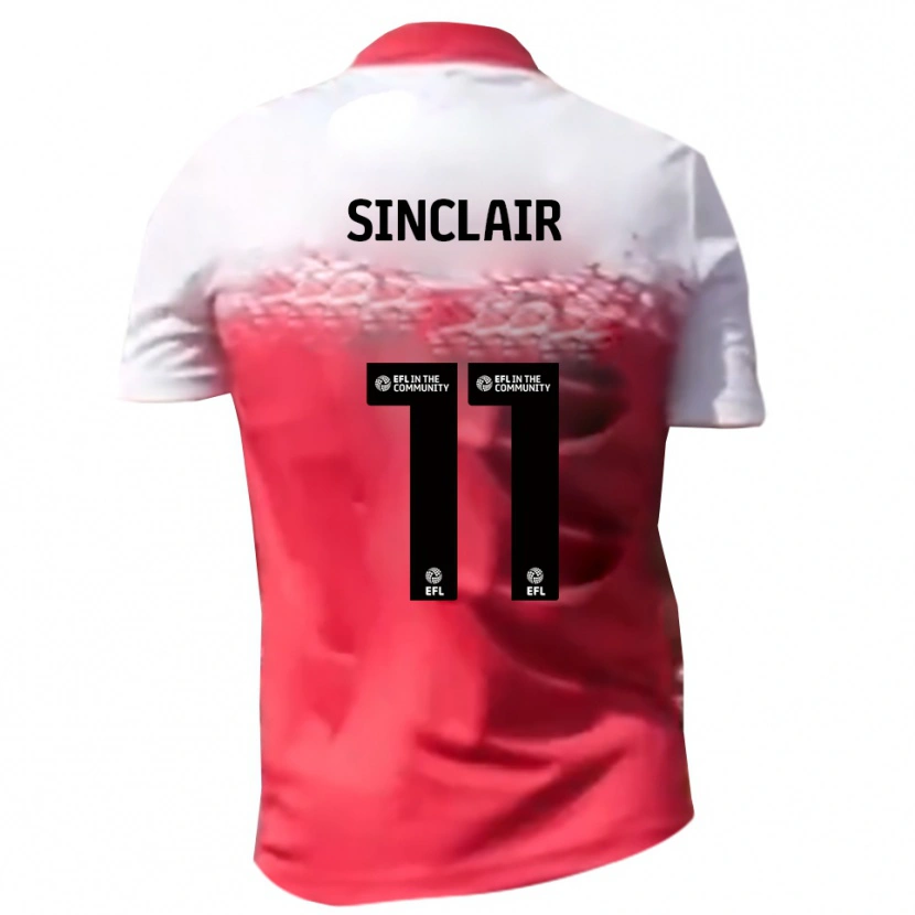 Danxen Homme Maillot Isaac Sinclair #11 Blanc Rouge Tenues Domicile 2025/26 T-Shirt