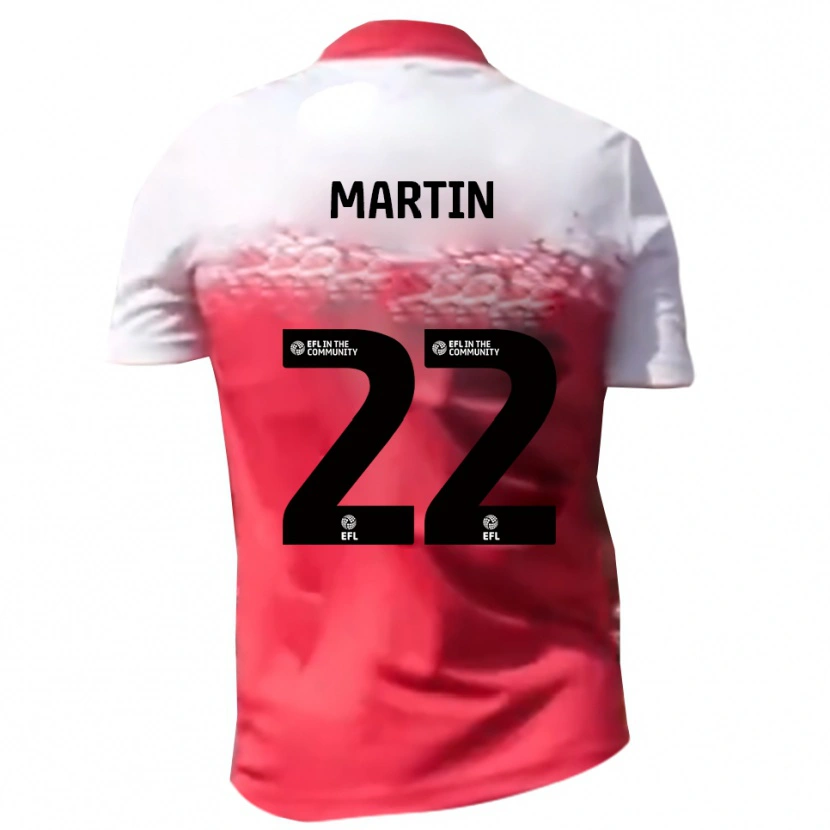 Danxen Homme Maillot Dan Martin #22 Blanc Rouge Tenues Domicile 2025/26 T-Shirt