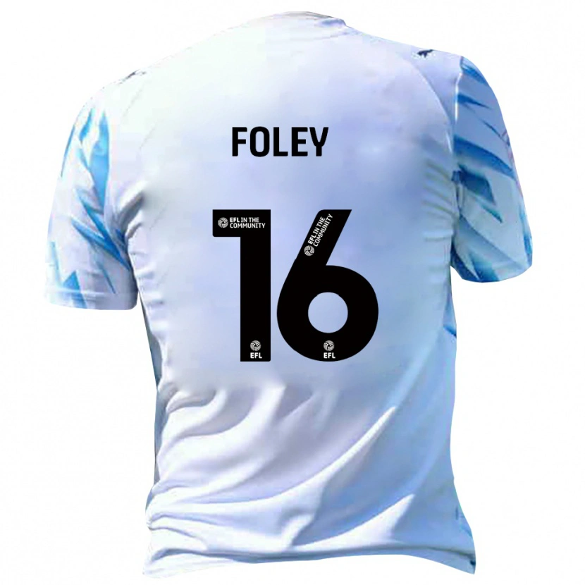 Danxen Homme Maillot Sam Foley #16 Blanc Bleu Ciel Tenues Domicile 2025/26 T-Shirt