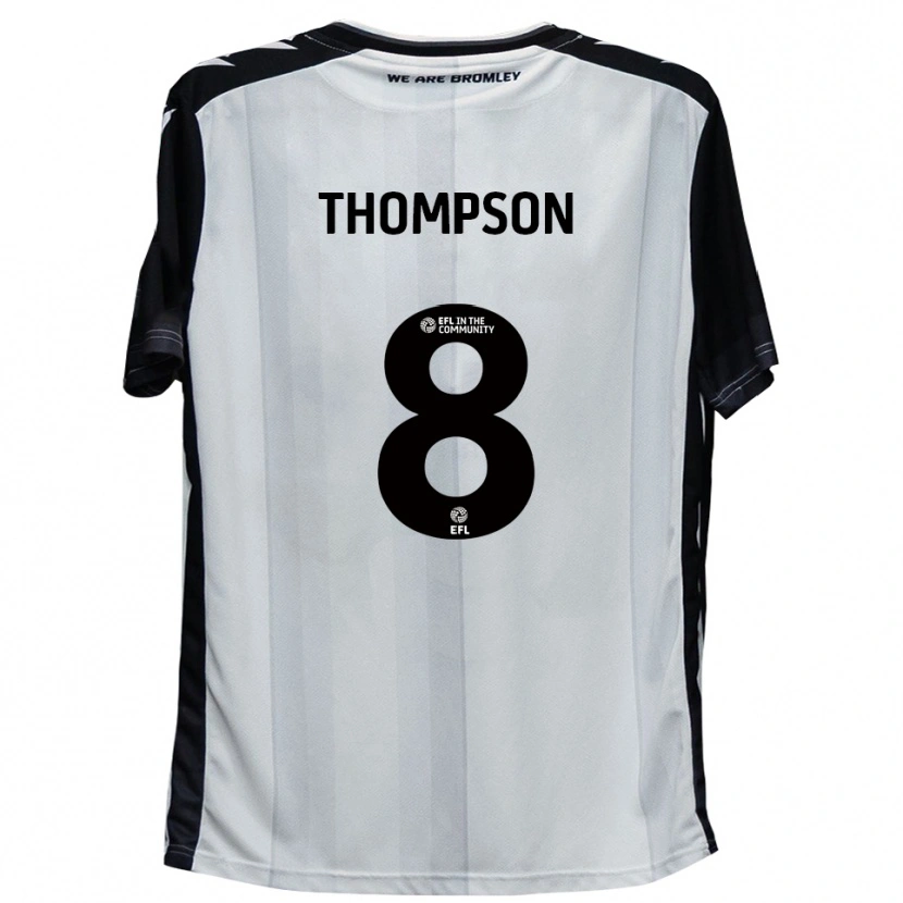 Danxen Homme Maillot Ben Thompson #8 Blanc Noir Tenues Domicile 2025/26 T-Shirt