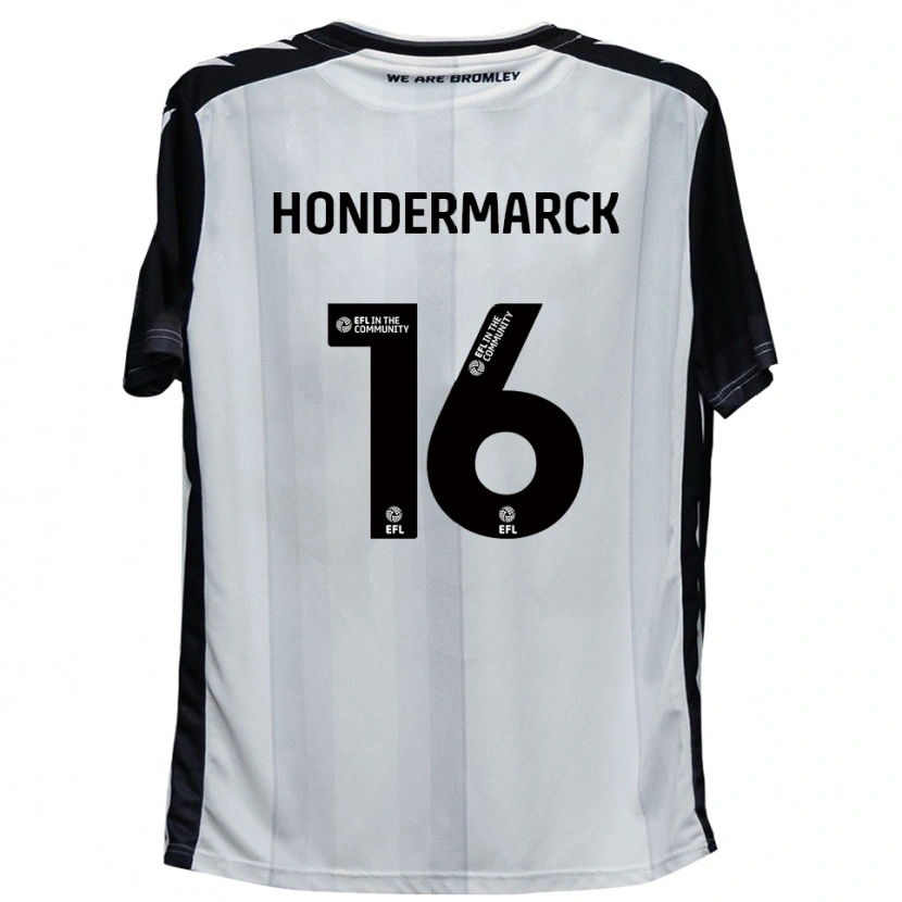 Danxen Homme Maillot William Hondermarck #16 Blanc Noir Tenues Domicile 2025/26 T-Shirt