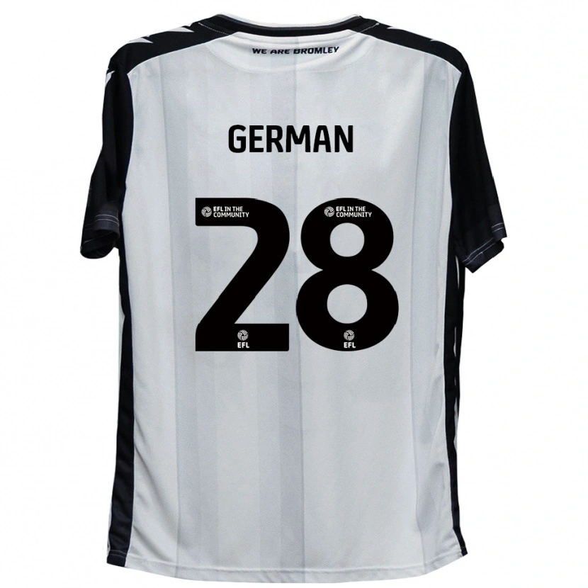 Danxen Homme Maillot Sam German #28 Blanc Noir Tenues Domicile 2025/26 T-Shirt