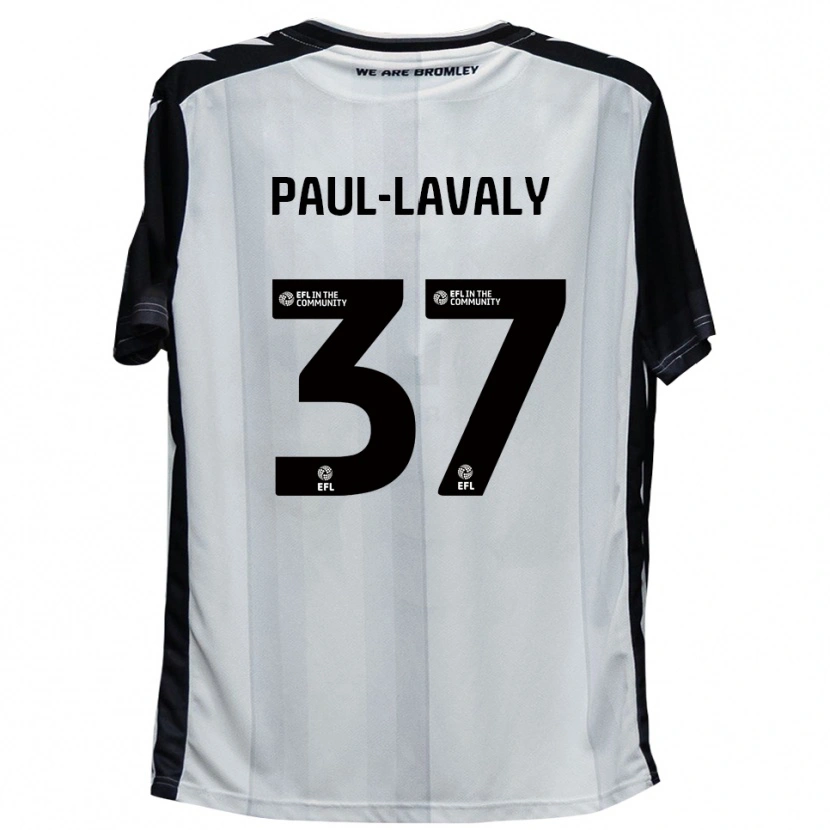 Danxen Homme Maillot Nathan Paul-Lavaly #37 Blanc Noir Tenues Domicile 2025/26 T-Shirt