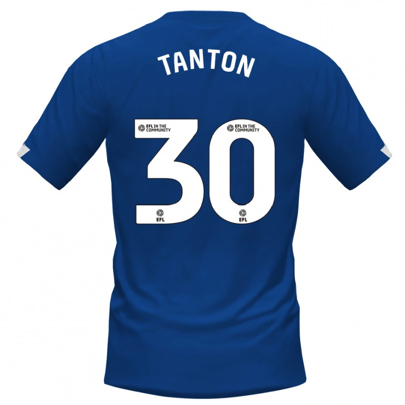 Danxen Homme Maillot Devan Tanton #30 Bleu Blanc Tenues Domicile 2025/26 T-Shirt