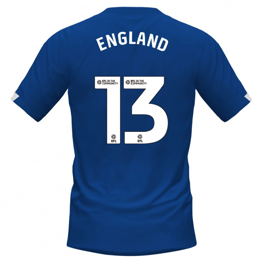 Danxen Homme Maillot Kurtis England #13 Bleu Blanc Tenues Domicile 2025/26 T-Shirt
