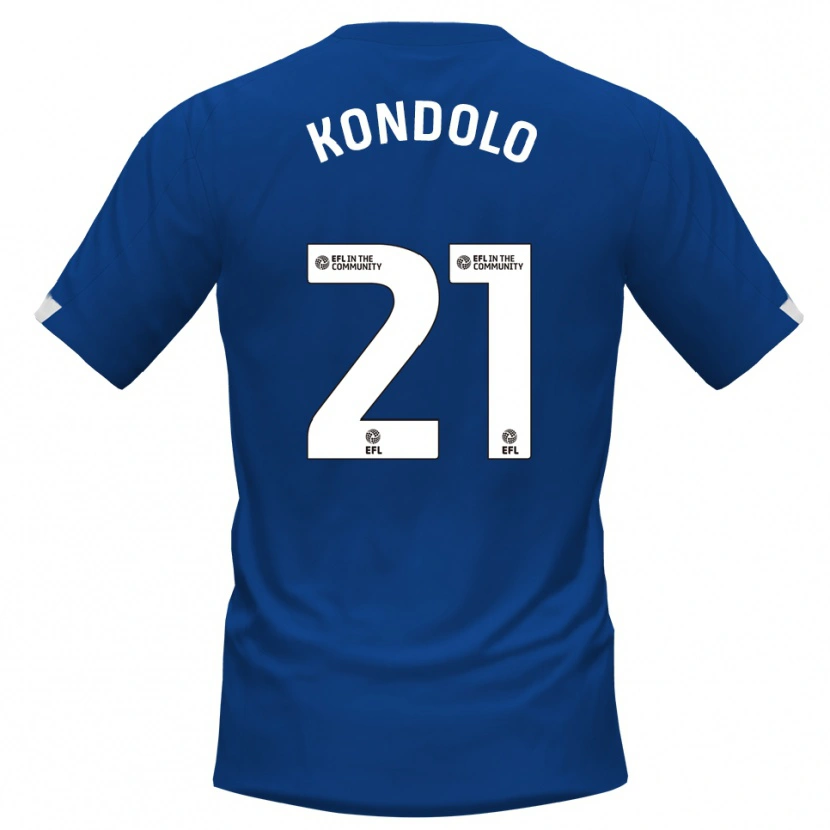Danxen Homme Maillot Christovie Kondolo #21 Bleu Blanc Tenues Domicile 2025/26 T-Shirt