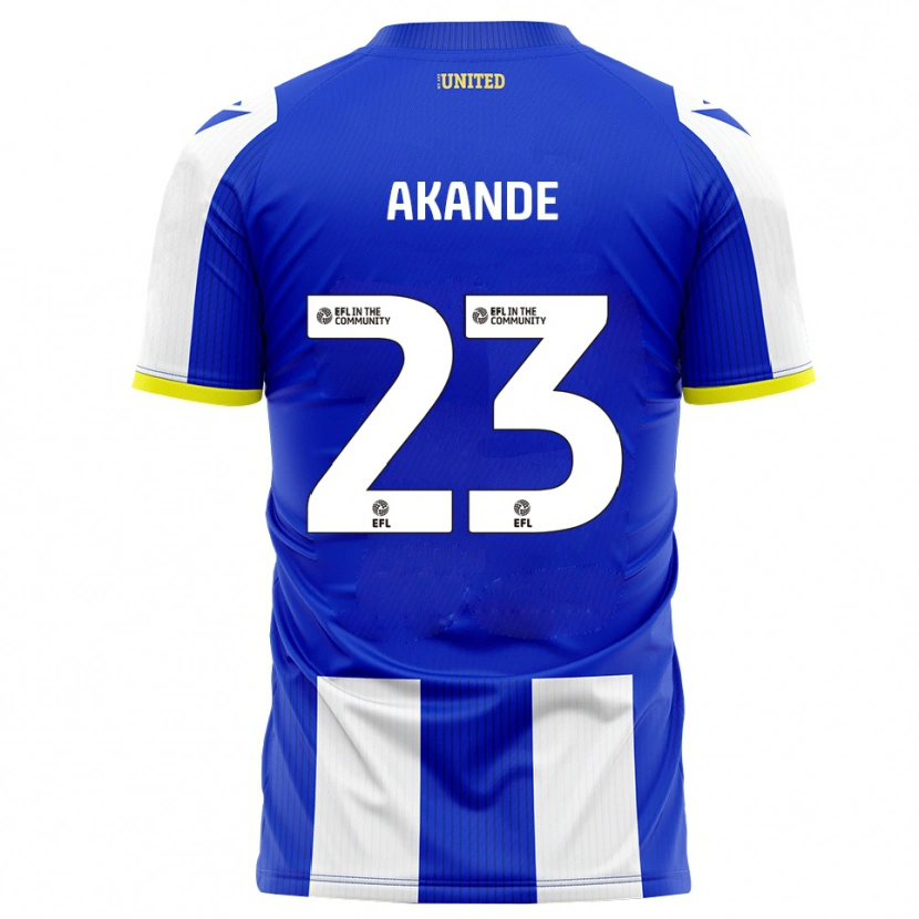 Danxen Homme Maillot Adrian Akande #23 Bleu Blanc Tenues Domicile 2025/26 T-Shirt