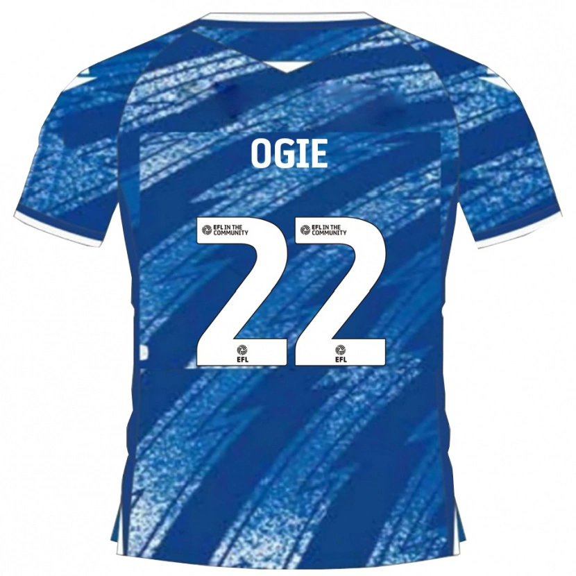 Danxen Homme Maillot Shadrach Ogie #22 Bleu Blanc Tenues Domicile 2025/26 T-Shirt