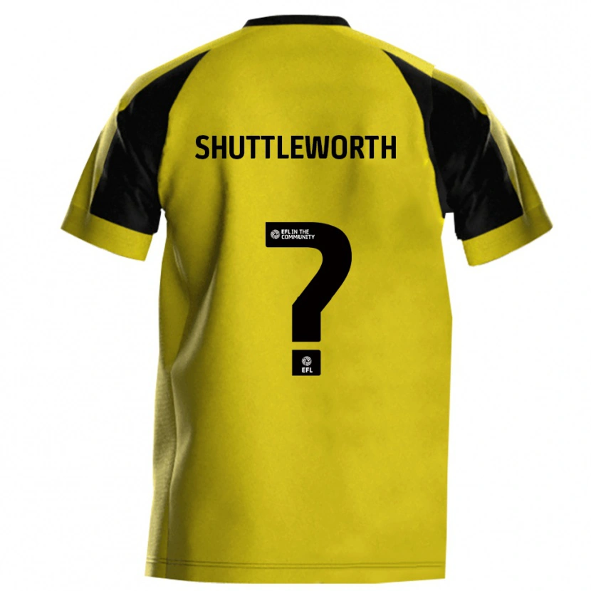 Danxen Homme Maillot Hannah Shuttleworth #0 Jaune Gris Tenues Domicile 2025/26 T-Shirt