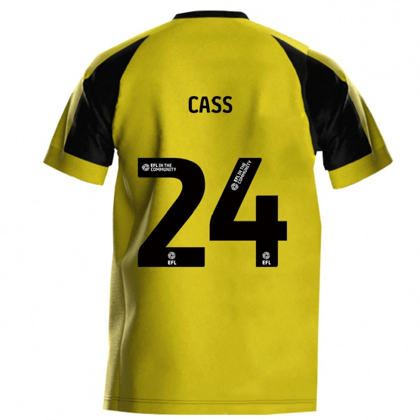 Danxen Homme Maillot Lewis Cass #24 Jaune Gris Tenues Domicile 2025/26 T-Shirt