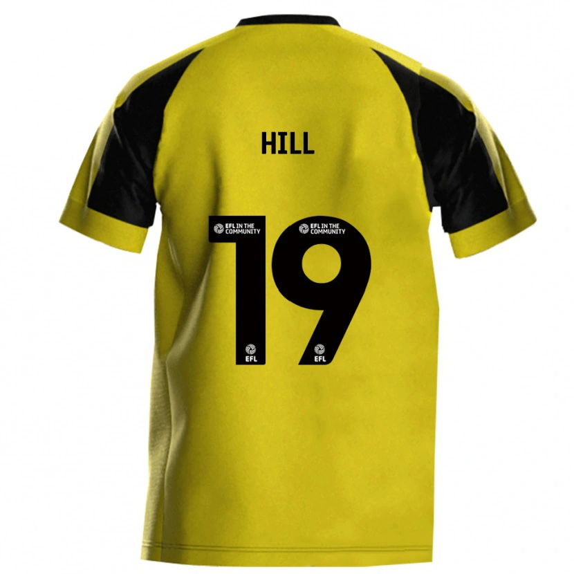 Danxen Homme Maillot Tom Hill #19 Jaune Gris Tenues Domicile 2025/26 T-Shirt