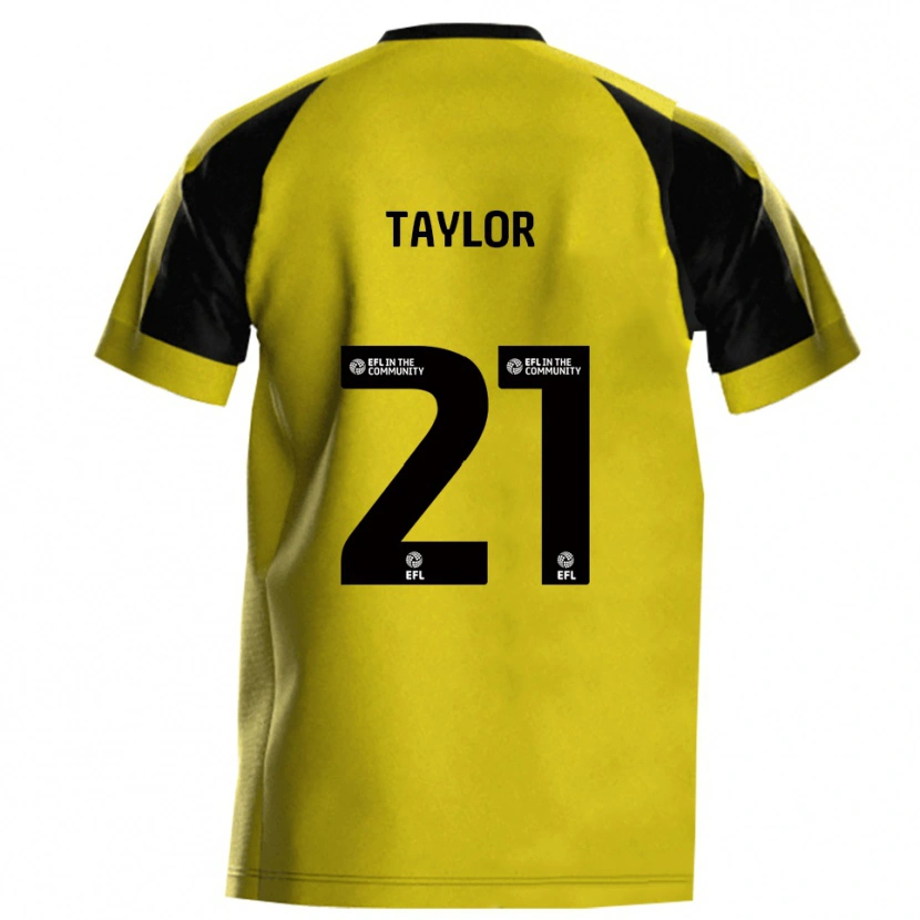Danxen Homme Maillot Ellis Taylor #21 Jaune Gris Tenues Domicile 2025/26 T-Shirt