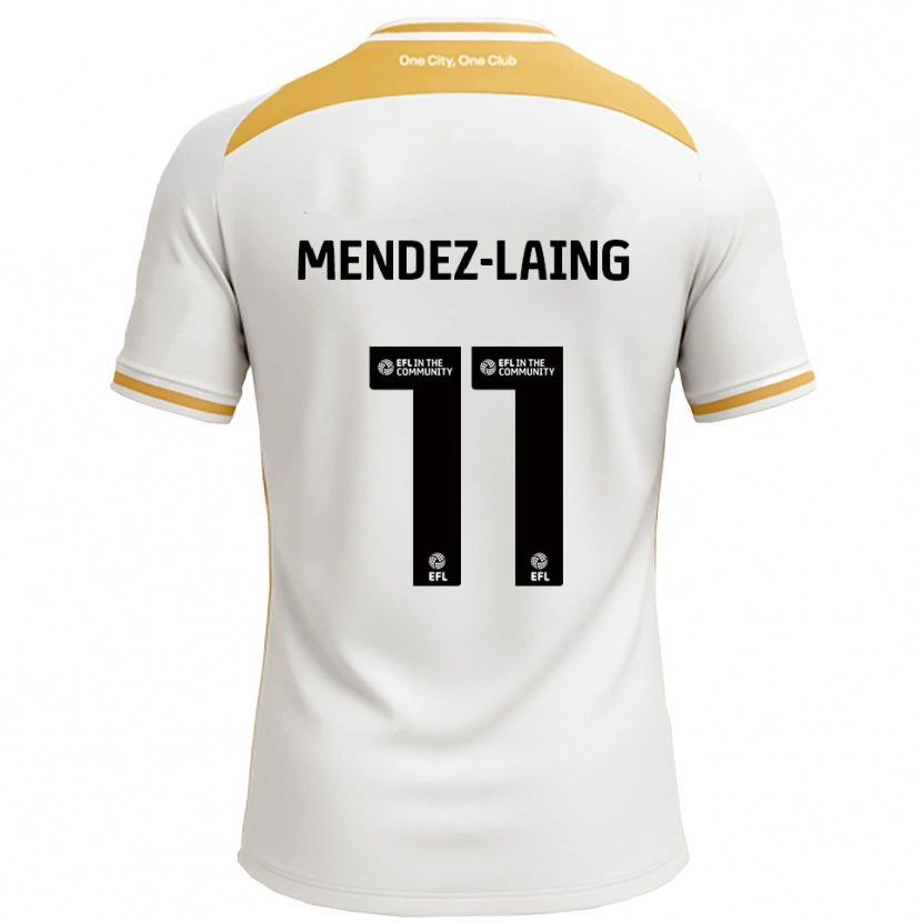 Danxen Homme Maillot Nathaniel Méndez-Laing #11 Blanc Or Tenues Domicile 2025/26 T-Shirt