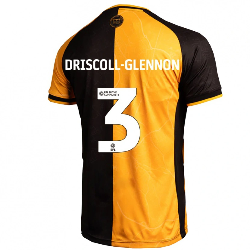 Danxen Homme Maillot Anthony Driscoll-Glennon #3 Jaune Noir Tenues Domicile 2025/26 T-Shirt