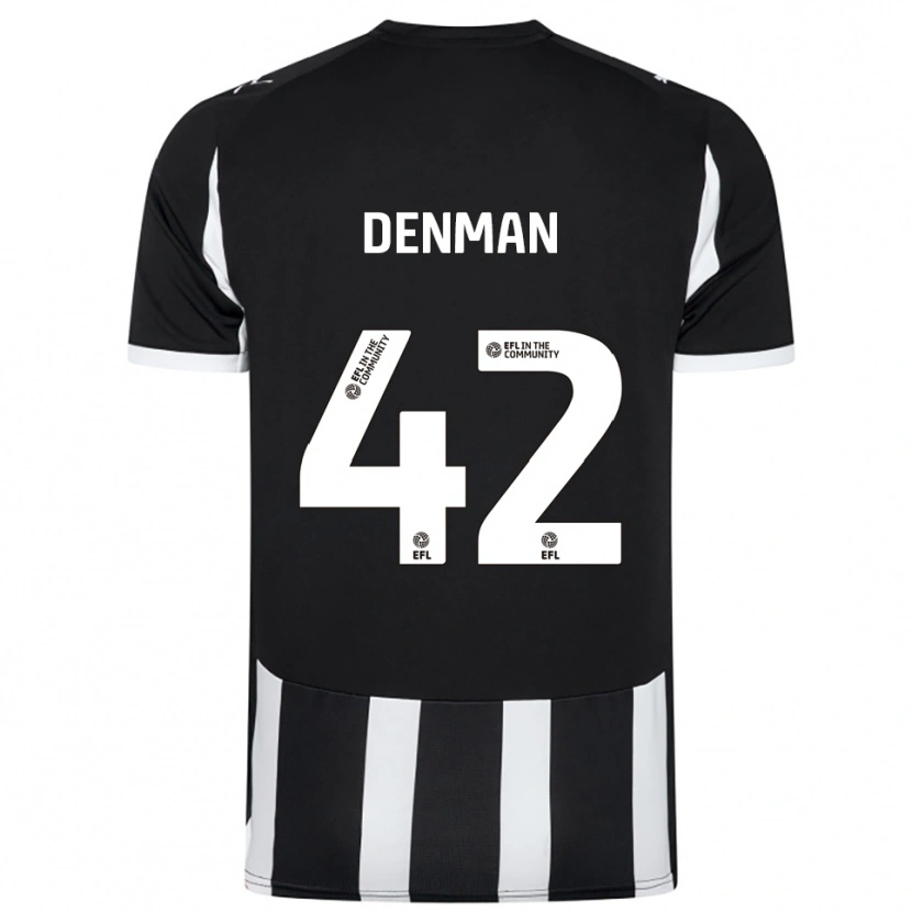 Danxen Homme Maillot Zac Denman #42 Noir Blanc Tenues Domicile 2025/26 T-Shirt