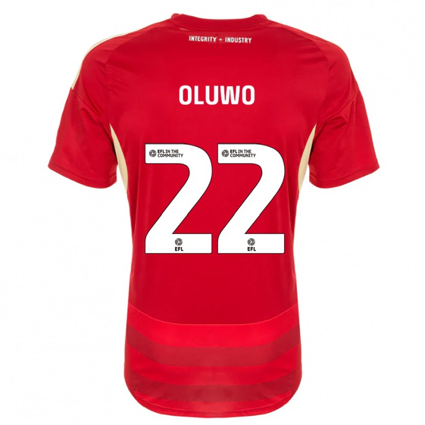 Danxen Homme Maillot Adebola Oluwo #22 Rouge Blanc Tenues Domicile 2025/26 T-Shirt