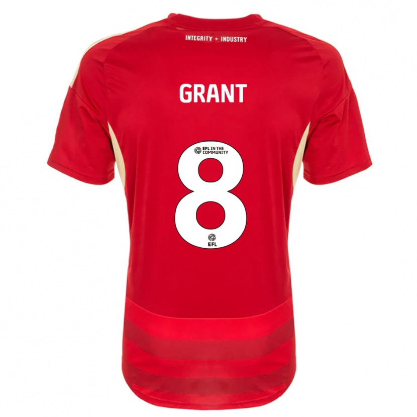 Danxen Homme Maillot Jorge Grant #8 Rouge Blanc Tenues Domicile 2025/26 T-Shirt