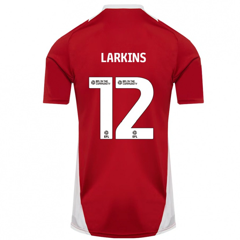 Danxen Homme Maillot Kian Larkins #12 Rouge Blanc Or Tenues Domicile 2025/26 T-Shirt