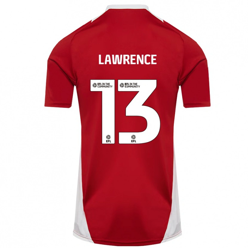 Danxen Homme Maillot Charlie Lawrence #13 Rouge Blanc Or Tenues Domicile 2025/26 T-Shirt