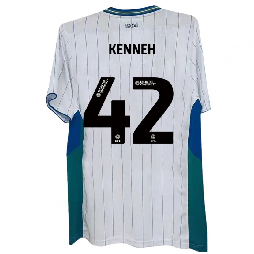 Danxen Homme Maillot Nohan Kenneh #42 Blanc Vert Bleu Tenues Domicile 2025/26 T-Shirt