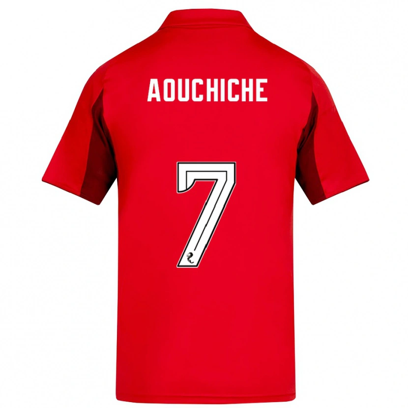 Danxen Homme Maillot Adil Aouchiche #7 Rouge Bordeaux Tenues Domicile 2025/26 T-Shirt