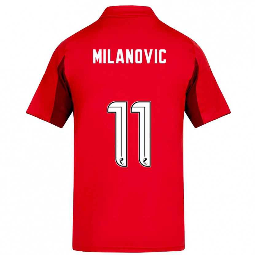 Danxen Homme Maillot Nicolas Milanovic #11 Rouge Bordeaux Tenues Domicile 2025/26 T-Shirt