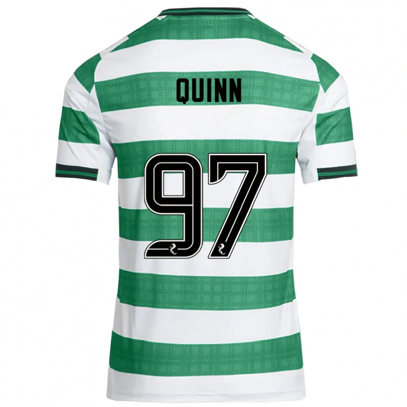 Danxen Homme Maillot Ben Quinn #97 Vert Blanc Tenues Domicile 2025/26 T-Shirt