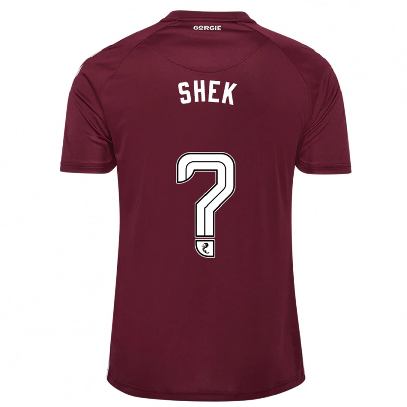 Danxen Homme Maillot Cayden Shek #0 Bordeaux Blanc Tenues Domicile 2025/26 T-Shirt