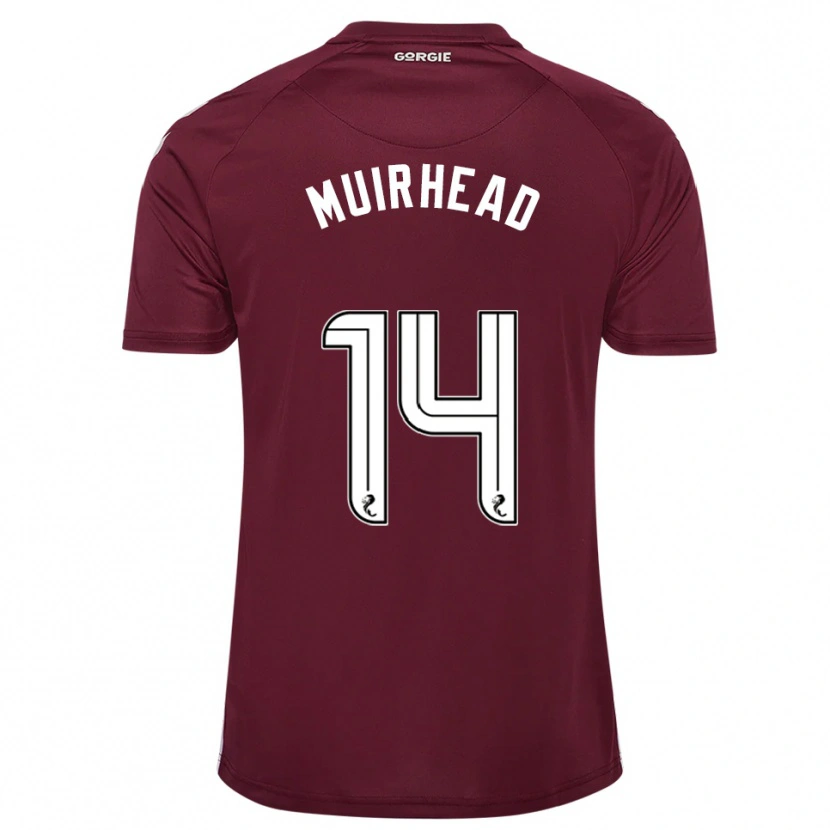 Danxen Homme Maillot Owen Muirhead #14 Bordeaux Blanc Tenues Domicile 2025/26 T-Shirt
