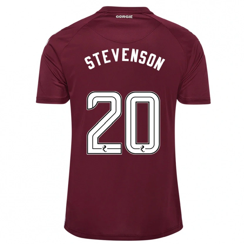 Danxen Homme Maillot Gus Stevenson #20 Bordeaux Blanc Tenues Domicile 2025/26 T-Shirt