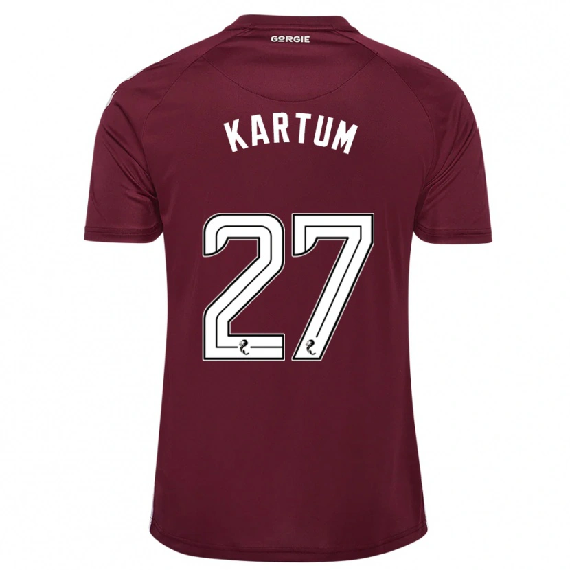 Danxen Homme Maillot Sander Kartum #27 Bordeaux Blanc Tenues Domicile 2025/26 T-Shirt