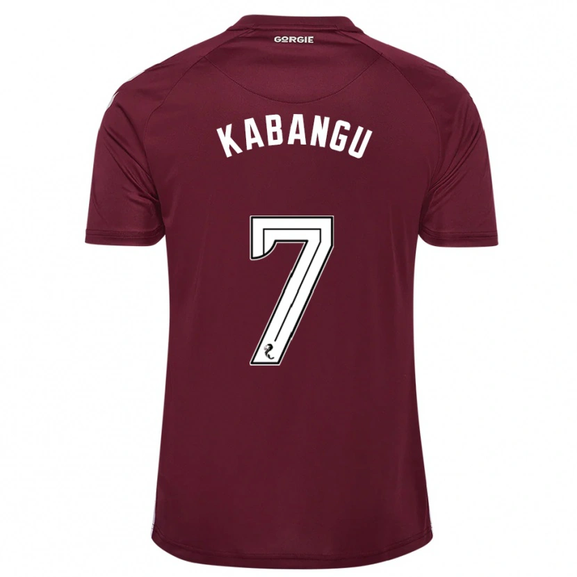 Danxen Homme Maillot Elton Kabangu #7 Bordeaux Blanc Tenues Domicile 2025/26 T-Shirt