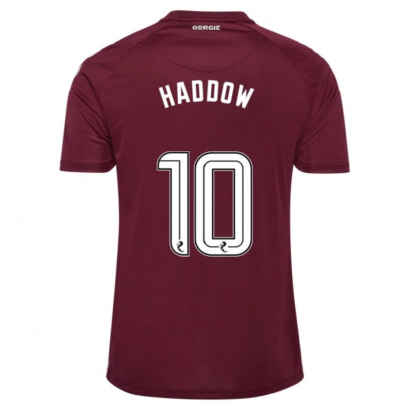 Danxen Homme Maillot Aiden Haddow #10 Bordeaux Blanc Tenues Domicile 2025/26 T-Shirt