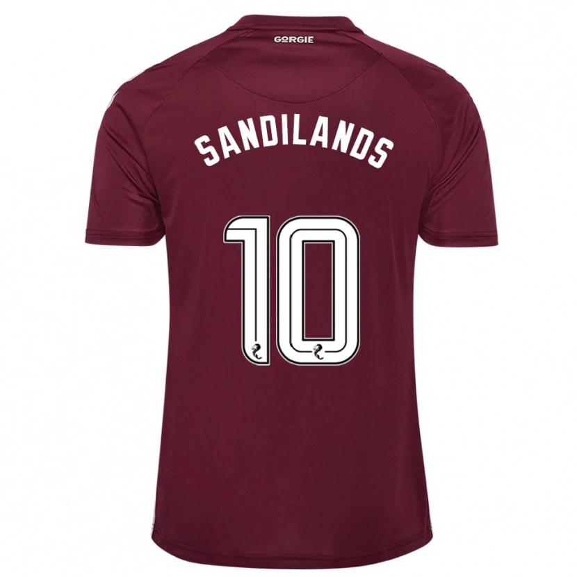 Danxen Homme Maillot Callum Sandilands #10 Bordeaux Blanc Tenues Domicile 2025/26 T-Shirt