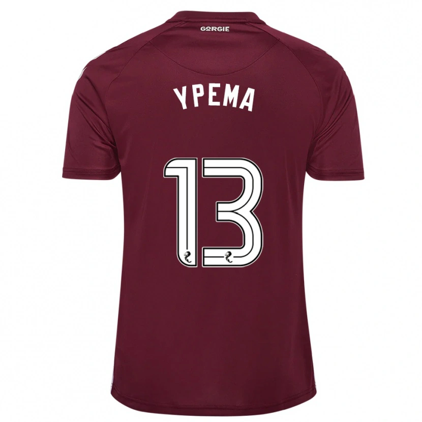 Danxen Homme Maillot Danique Ypema #13 Bordeaux Blanc Tenues Domicile 2025/26 T-Shirt