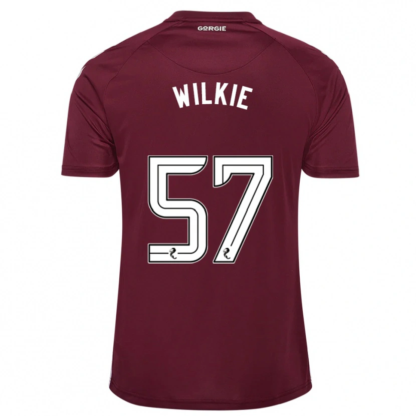Danxen Homme Maillot Coupar Wilkie #57 Bordeaux Blanc Tenues Domicile 2025/26 T-Shirt