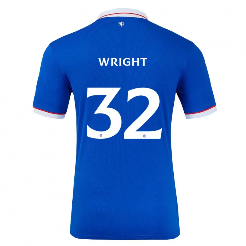 Danxen Homme Maillot Kieran Wright #32 Bleu Blanc Tenues Domicile 2025/26 T-Shirt