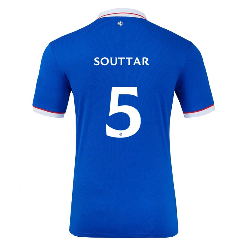 Danxen Homme Maillot John Souttar #5 Bleu Blanc Tenues Domicile 2025/26 T-Shirt