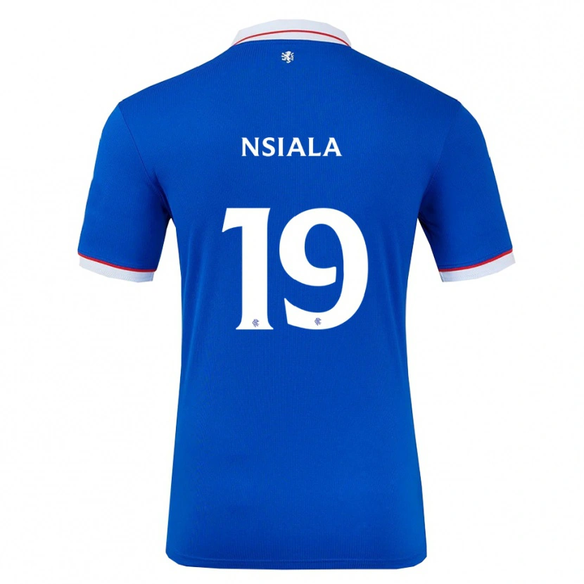 Danxen Homme Maillot Clinton Nsiala #19 Bleu Blanc Tenues Domicile 2025/26 T-Shirt