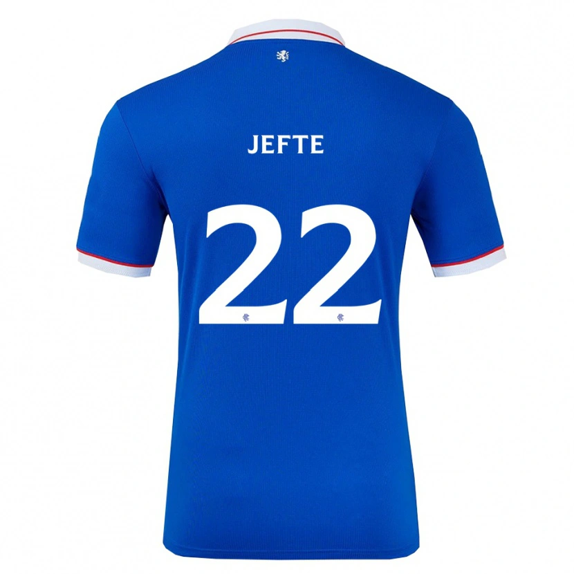 Danxen Homme Maillot Jefté #22 Bleu Blanc Tenues Domicile 2025/26 T-Shirt