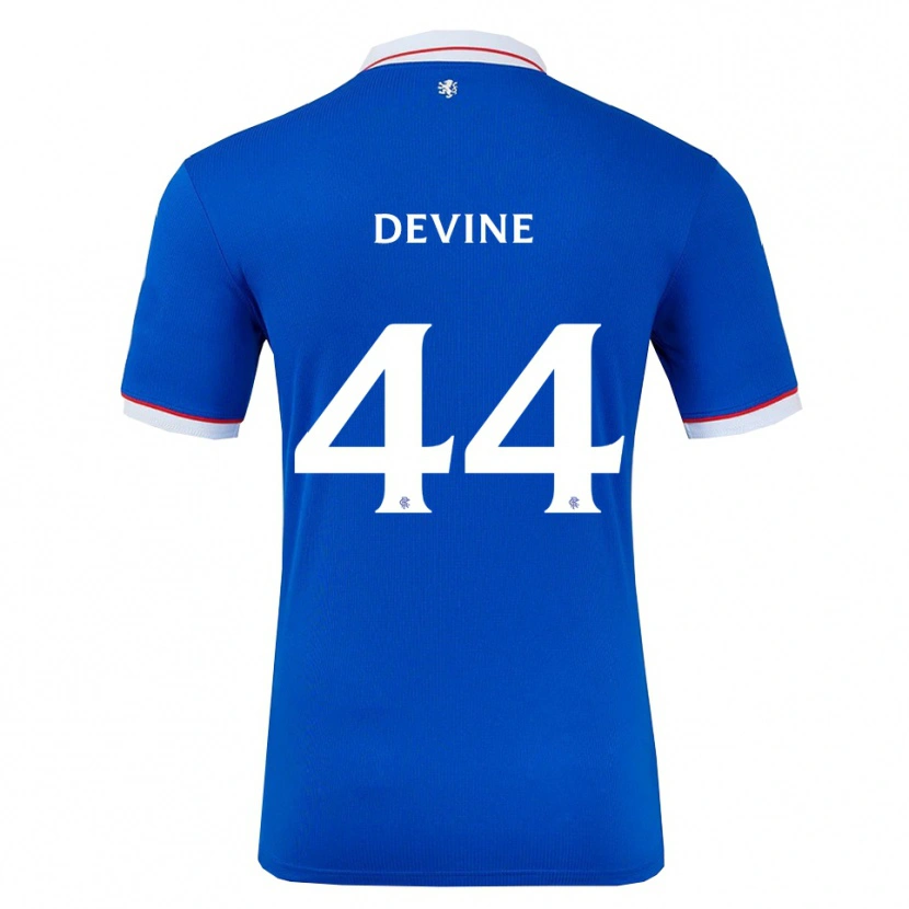 Danxen Homme Maillot Adam Devine #44 Bleu Blanc Tenues Domicile 2025/26 T-Shirt
