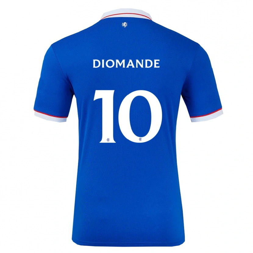 Danxen Homme Maillot Mohamed Diomandé #10 Bleu Blanc Tenues Domicile 2025/26 T-Shirt