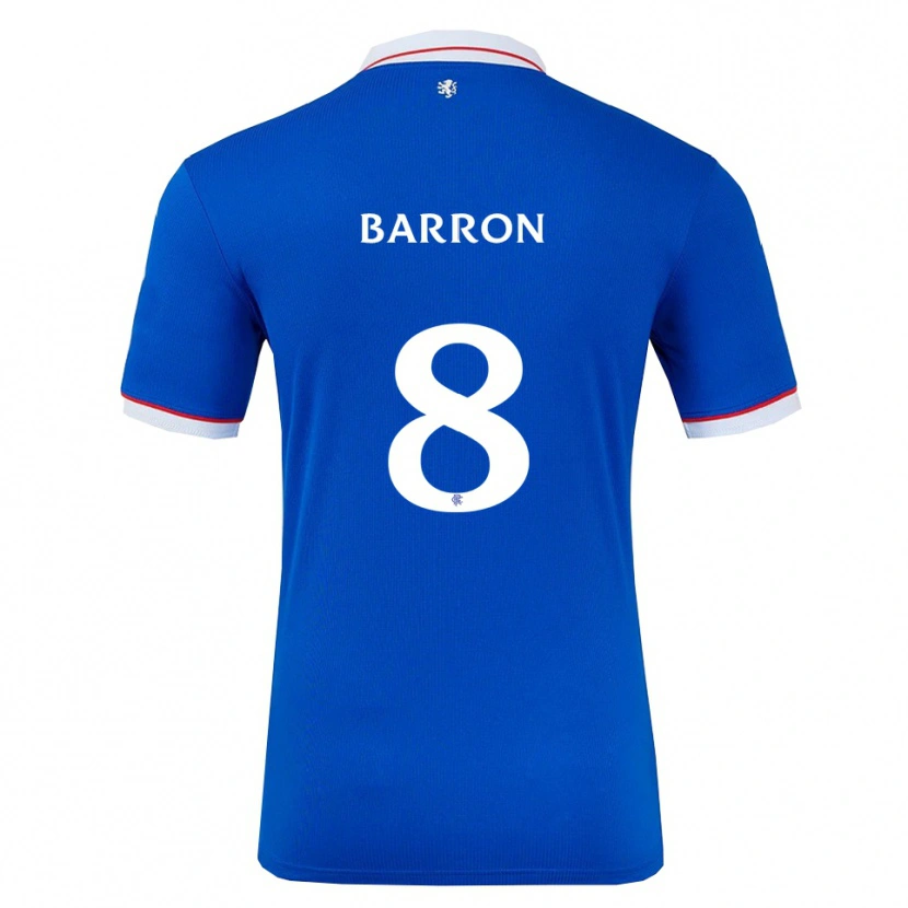 Danxen Homme Maillot Connor Barron #8 Bleu Blanc Tenues Domicile 2025/26 T-Shirt