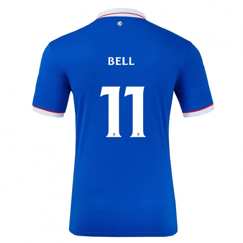 Danxen Homme Maillot Megan Bell #11 Bleu Blanc Tenues Domicile 2025/26 T-Shirt