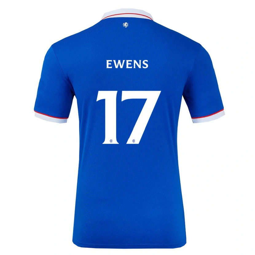 Danxen Homme Maillot Sarah Ewens #17 Bleu Blanc Tenues Domicile 2025/26 T-Shirt